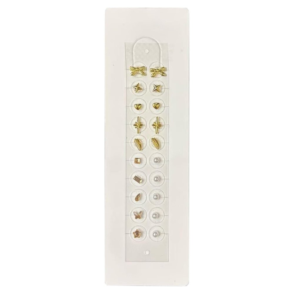 UYVEIS 20 Pcs Fashion Ear Seeds Acupuncture Kit no Drilling Required, Invisible Clear Sticker Calm Pops Ear Seeds Alleviate Insomnia(Gold A)