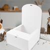 Abaodam 12pcs White Clamshell Boxes with Flap Cover Multi-purpose Kraft Paper Storage Containers for Wedding Bridesmaid Proposal Birthday Bridal Shower Easy Setup and Protective Packaging view 4
