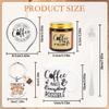 Coffe Gifts for Women, 6 Pcs Coffee Gift Basket, Includes Mug, Candle, Ceramic Coaster, Spoon, Keychain & Sock, Christmas Mother's Day Birthday Present for Coffee Lover view 2
