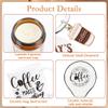Coffe Gifts for Women, 6 Pcs Coffee Gift Basket, Includes Mug, Candle, Ceramic Coaster, Spoon, Keychain & Sock, Christmas Mother's Day Birthday Present for Coffee Lover view 3