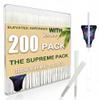 200 PACK White Cones Rolling Paper | King Size | 108mm | Pre Rolled Cones with Paper Loader and Packing Sticks view 1