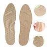 GANAZONO Breathable Gel Sports Insoles with Self-Adhesive Massaging Dots Comfortable Foot Cushions for Men and Women Sweat-Absorbing Shoe Sole Inserts Khaki view 3
