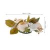 Alipis European Style Artificial Blossom Lily Candle Wreath Floral Garland for Wedding Reception Centerpieces Lightweight Dining Table Decor Multipurpose Faux Flower Ring view 2