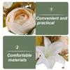 Alipis European Style Artificial Blossom Lily Candle Wreath Floral Garland for Wedding Reception Centerpieces Lightweight Dining Table Decor Multipurpose Faux Flower Ring view 3