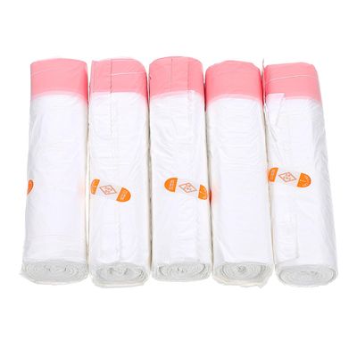 GANAZONO 75pcs Thick Disposable Drawstring Trash Bags Large Capacity Rubbish Liners for Home Kitchen Office with Point Break Design for Easy Separation and Convenient Use