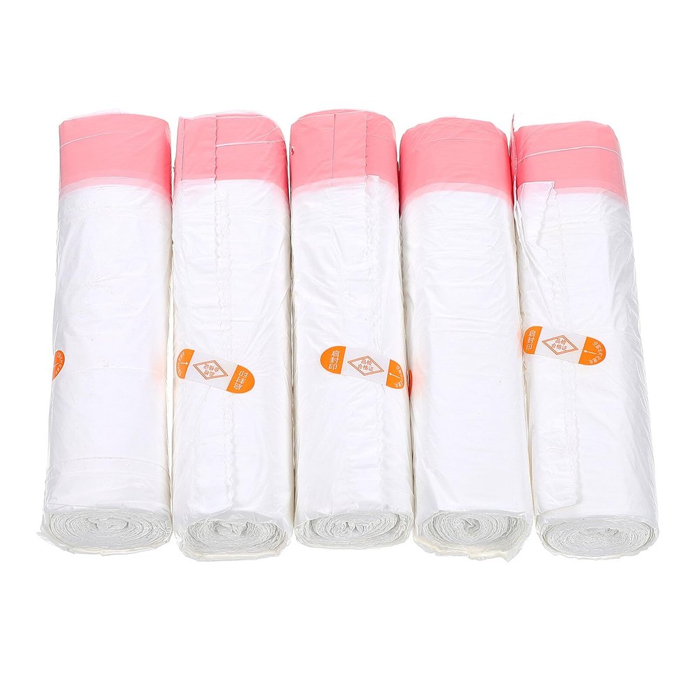 GANAZONO 75pcs Thick Disposable Drawstring Trash Bags Large Capacity Rubbish Liners for Home Kitchen Office with Point Break Design for Easy Separation and Convenient Use