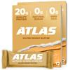 Atlas Real Food Protein Bar 20g Clean Protein, 0g Sugar, No Seed Oils, No Artificial Sweeteners (Salted Peanut Butter, 24 Count) view 1