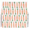 100 Pack Easter Carrot Cocktail Napkins 3-Ply Disposable Beverage Napkins with Orange Carrot Design for Spring, Easter Parties & Baby Showers view 1