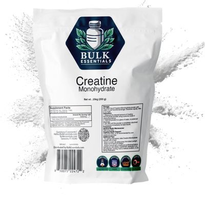 Bulk Essentials 100% Pure Micronized Creatine Monohydrate Powder Supplement 250g Unflavored Creatine Powder for Strength, Energy & Performance Non-GMO, Gluten-Free, USA Made 50 Servings