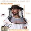 AWEWEI Mosquito Head Net, 2 Pack Cooling Ice Silk Bug Net for Head, Ultra Fine Soft Large Long Mesh Face Cover Mask Hood Screen from Fly Bug Gnat for Camping Fishing Hiking, Fits Most Hats view 3
