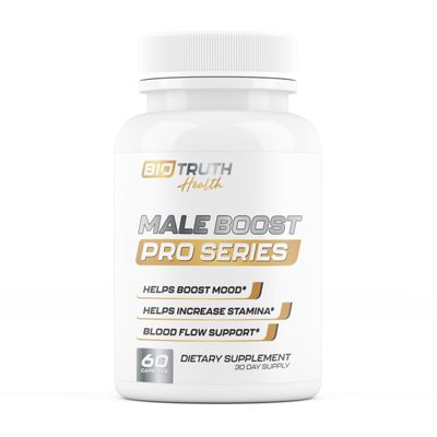 Male Boost PRO Series - The Ultimate Male Supplement - Pills for Men Fast Acting Blood Flow for Manhood, Muscle, Strength, Stamina - Overall Test Level Support - HornyGoatWeed + 8 More - 60 Capsules