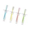 Abaodam 4pcs Silicone Teether Toothbrush with Soft Bristles Standing Suction Cup Design for Teeth Training and Gum Relief Multi-Color Pack view 1