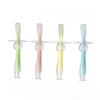 Abaodam 4pcs Silicone Teether Toothbrush with Soft Bristles Standing Suction Cup Design for Teeth Training and Gum Relief Multi-Color Pack view 2