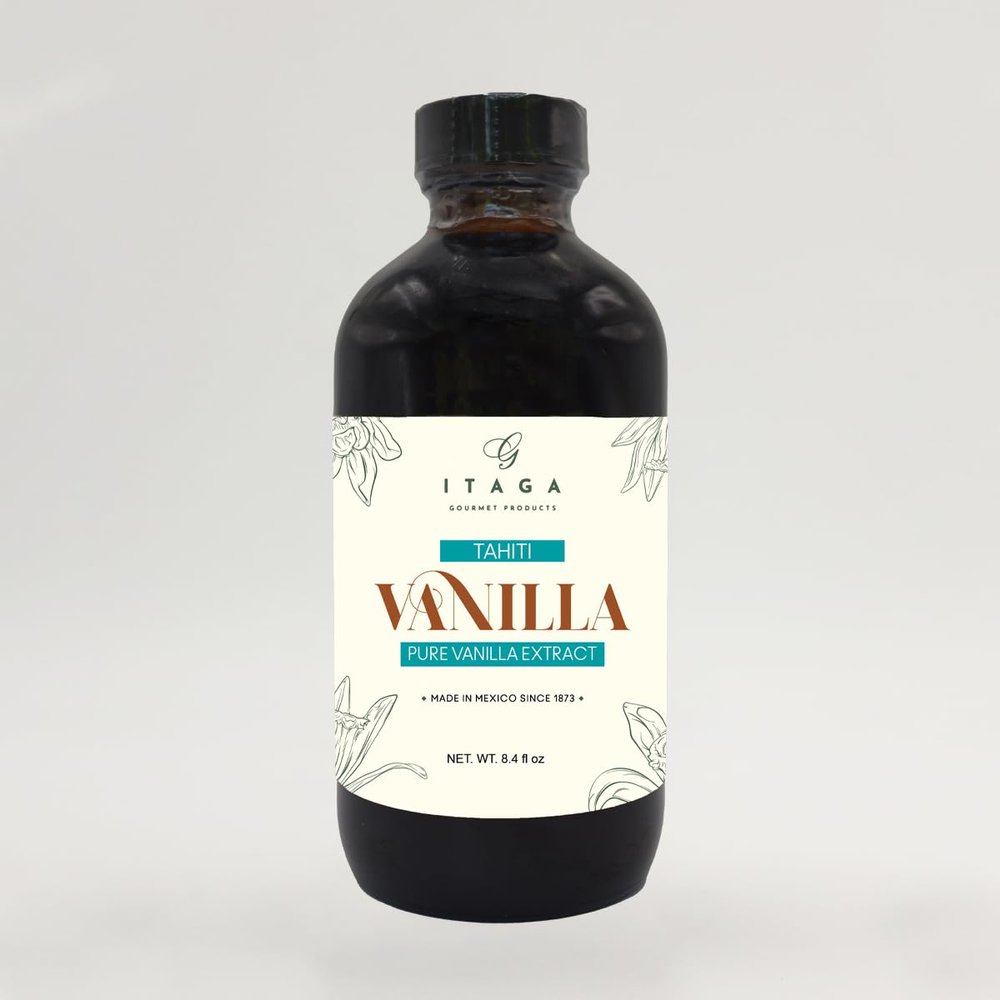 Tahitian Vanilla Extract Natural & Premium, Floral Aroma and Smooth Flavor, Authentic Polynesian Vanilla for Baking, Desserts & Gourmet Recipes (8 Oz)