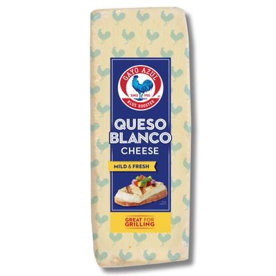 Gayo Azul Queso Blanco Cheese Mild & Fresh Grilling Cheese (6 lb Average Block, Pasteurized Cows Milk)