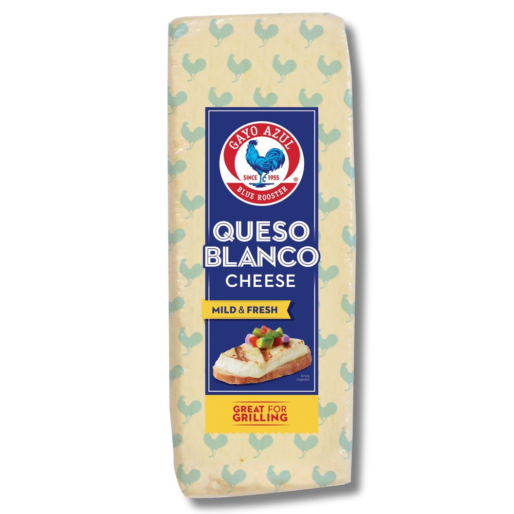 Gayo Azul Queso Blanco Cheese Mild & Fresh Grilling Cheese (6 lb Average Block, Pasteurized Cows Milk)