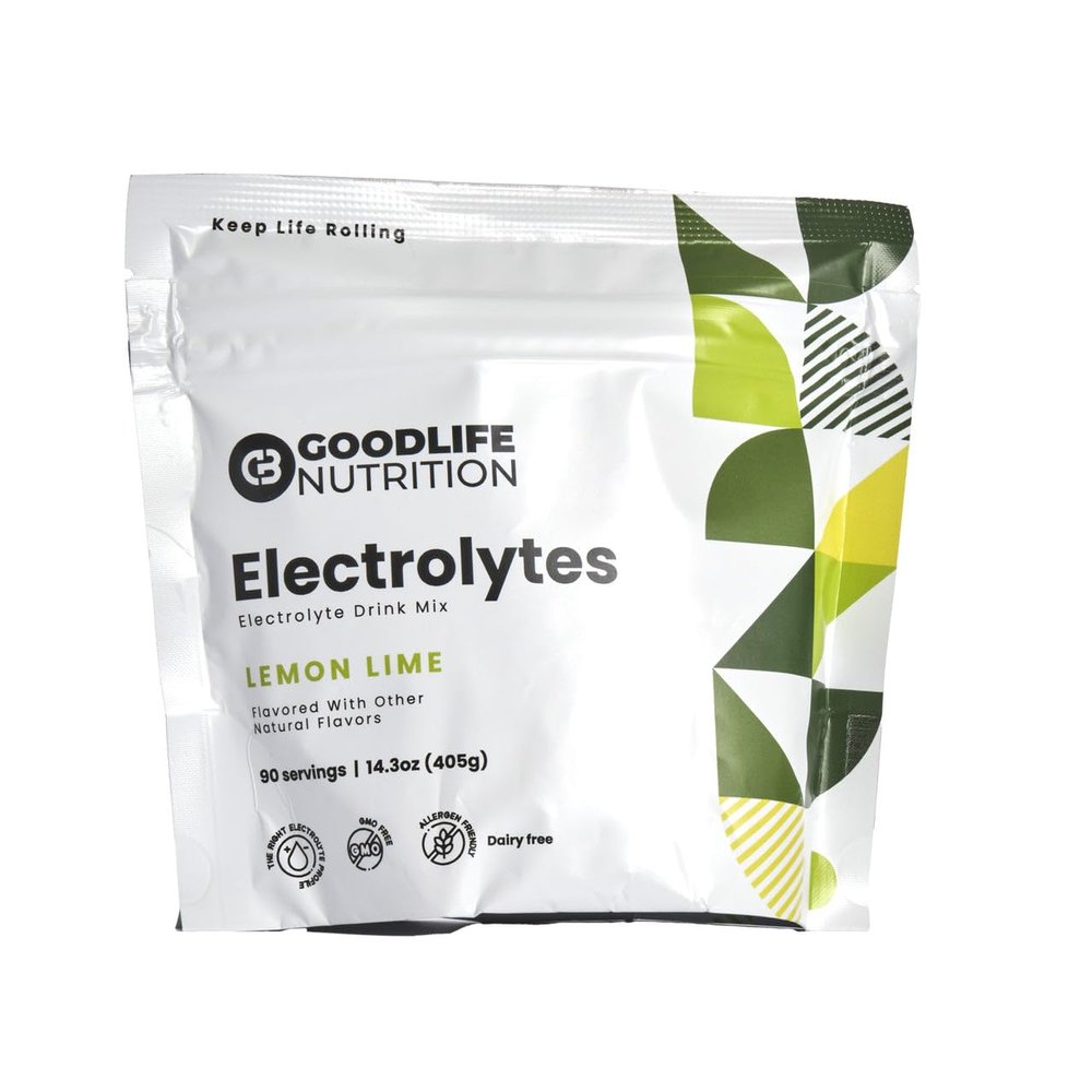 GOODLIFE Nutrition Electrolytes - Electrolyte Drink Mix (90 Serving Bag, Lemon Lime)