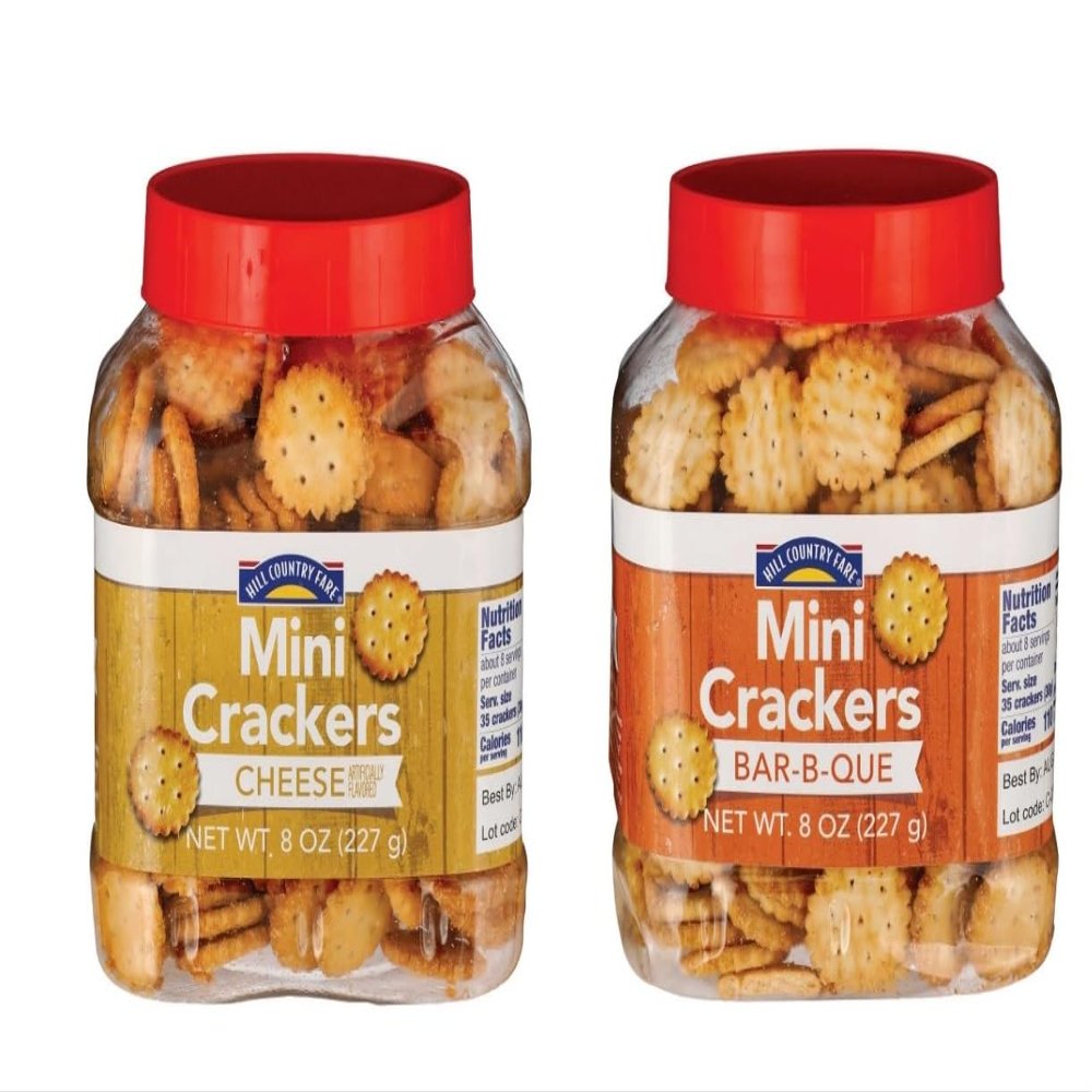 Hill Country Fare Mini Crackers 8oz - 2 pack (Cheese & BBQ)