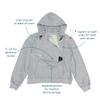 Spoonie Threads Triple Zip Adult Hoodie (4X-Large, Khaki) view 4