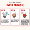 BBOM Instant Korean Tteokbokki Pouch Sweet & Spicy Street Food Easy and Convenient Preparation Includes Tray, Rice Cakes & Powder Sauce, 3 Flavors_5.19oz (147g) (Spicy) view 4