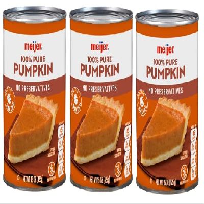 100% Pure Pumpkin (3 Cans, 15 oz. each can)