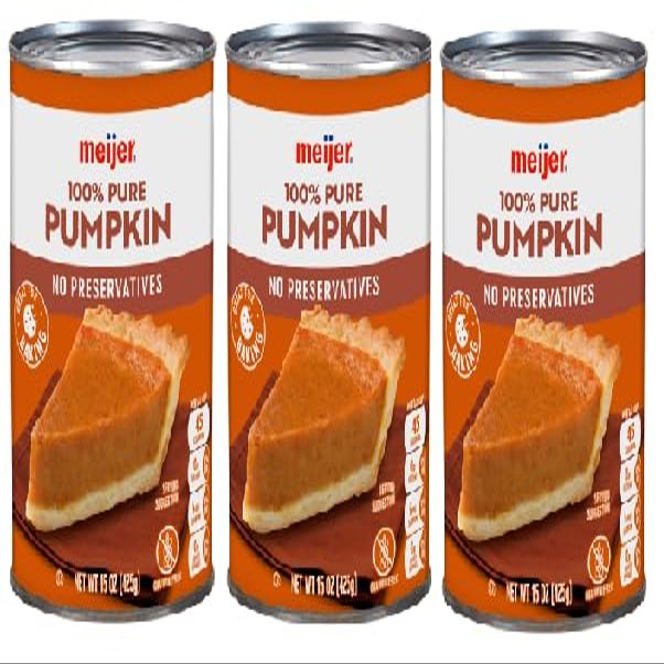 100% Pure Pumpkin (3 Cans, 15 oz. each can)