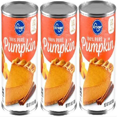 100% Pure Canned Pumpkin (3 cans, 15 oz. each can)