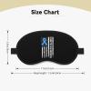 US Flag Blue Ribbon Diabetes Awareness Polyester Satin 3PCS Blackout Sleep Mask Adjustable Strap Men Women Comfortable Eyeshade Night Travel1 view 4
