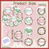 Fyeoxle 36PCS Edible Christmas Thank You Cupcake Toppers Wafer Paper Holly Jolly Candy Cupcake Toppers Thank You Cake Picks for Christmas Theme Party Baby Shower Birthday Supplies view 3