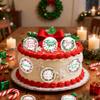 Fyeoxle 36PCS Edible Christmas Thank You Cupcake Toppers Wafer Paper Holly Jolly Candy Cupcake Toppers Thank You Cake Picks for Christmas Theme Party Baby Shower Birthday Supplies view 4