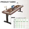 Quvex Over The Bed Table with Wheels, 2" Thick Over Bed Table Adjustable Height, Rolling Portable Over The Bed Desk, Wood Standing Office Desk Computer Tables for Work, Study, Home view 2