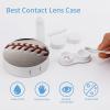 FODPAND Baseball Lace Close Up Contact Lens Case with Cleaner Washer Portable Contact Lens Holder Box with Mirror Tweezers Remover Tool Solution Bottle for Daily Makeup Office view 3