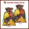 Ruzoap Christmas Burlap Gift Bags with Drawstrings, Autumn Camoflauge - Christmas Treat Candy Bags for Holiday Party Wrapping Xmas Present - Small view 2