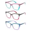 NORPERWIS Reading Glasses Women Readers Spring Hinge Ladies Fashion Oversize Eyeglasses for Women (C2, 1.25, x) view 4