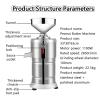 1100w Peanut Butter Maker Machine, 33lbs/H Stainless Steel Food Electric Grain Grinder Sesame Sauce Grinder Nut Butter Maker Home/Commercial For Groundnut, Almond, Cashew Nut, Sesame, 2850rpm view 3