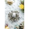23.6 Inch Artificial Eucalyptus Wreath in Green - Realistic Faux Foliage for Home, Entryway, or Holiday Decor (Champagne + Plastic) view 1
