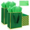 Addblu 50 Pack Luxury Gift Bags Bulk with Handles, Medium Size 9x7x3.15 Inches - Includes 50 Tissue Papers for Party Favors, Wedding, Birthday, Baby Shower, Easter & Holidays