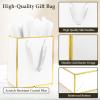 Addblu 50 Pack Luxury Gift Bags Bulk with Handles, Medium Size 9x7x3.15 Inches - Includes 50 Tissue Papers for Party Favors, Wedding, Birthday, Baby Shower, Easter & Holidays view 2