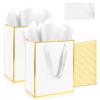 Addblu 100 Pack Luxury Gift Bags Bulk with Handles, Medium Size 9x7x3.15 Inches - Includes 100 Tissue Papers for Party Favors, Wedding, Birthday, Baby Shower, Easter & Holidays view 1