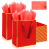 Addblu 50 Pack Luxury Gift Bags Bulk with Handles, Medium Size 9x7x3.15 Inches - Includes 50 Tissue Papers for Party Favors, Wedding, Birthday, Baby Shower, Easter & Holidays view 1