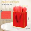 Addblu 50 Pack Luxury Gift Bags Bulk with Handles, Medium Size 9x7x3.15 Inches - Includes 50 Tissue Papers for Party Favors, Wedding, Birthday, Baby Shower, Easter & Holidays view 2