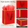 Addblu 50 Pack Luxury Gift Bags Bulk with Handles, Medium Size 9x7x3.15 Inches - Includes 50 Tissue Papers for Party Favors, Wedding, Birthday, Baby Shower, Easter & Holidays view 3
