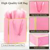 Addblu 50 Pack Luxury Gift Bags Bulk with Handles, Medium Size 9x7x3.15 Inches - Includes 50 Tissue Papers for Party Favors, Wedding, Birthday, Baby Shower, Easter & Holidays view 2