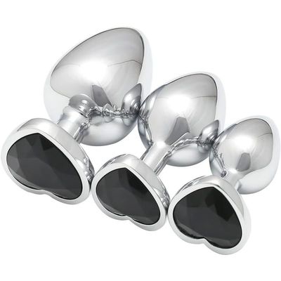 Three Pieces Stainless Steel Black Rhinestone Base is A Portable Home Training Accessory that Can Be Carried and Worn Indoors and Outdoors, Suitable for Various Occasions