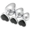 Three Pieces Stainless Steel Black Rhinestone Base is A Portable Home Training Accessory that Can Be Carried and Worn Indoors and Outdoors, Suitable for Various Occasions view 1