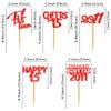LcingTify 30 PCS Happy 15th Birthday Cupcake Toppers Straight Outta 2011 Cupcake Picks Fifteen Cheers to 15 Fabulous Cake Decorations for 15th Birthday Theme Anniversary Party Decoration Supplies Red view 2
