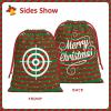 NUSDB Bullseye Shooting Targets Christmas Gift Bags, Santa Wrapping Bags, Xmas Presents Bag With Drawstring, Holiday Party Favors Birthday & Christmas Gift (Large Medium Small) view 2