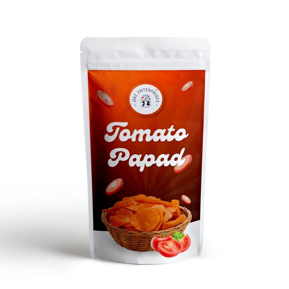 Jiaz Enterprises Homemade Tomato Papad | Vadagam | Tomato Applam | 7.05 Ounce (200g) | Healthy and Crunchy | No Artificial Colours | Ready to Fry