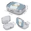 Little White Duck Pill Box for Pocket Square Pills Box 2 Compartment Decorative Portable Travel Pills Holder Tablet Vitamin Organizer Mini Pill Case view 2