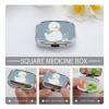 Little White Duck Pill Box for Pocket Square Pills Box 2 Compartment Decorative Portable Travel Pills Holder Tablet Vitamin Organizer Mini Pill Case view 4